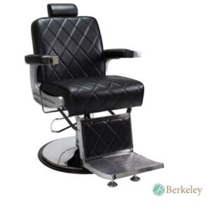 A KING BARBER CHAIR BY BERKELEY BLACK **ONLINE EXCLUSIVE** 52019 **SHIP ONLY** on a white background.