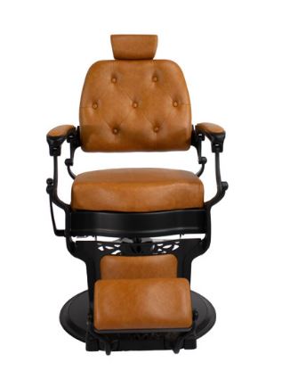 ADAMS Barber Chair by Berkeley with a tan leather seat (SEVERAL OPTIONS AVAILABLE) 52023 ((SHIP ONLY))  ((ONLINE EXCLUSIVE)).