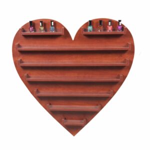 Pearwood heart shape polish color rack