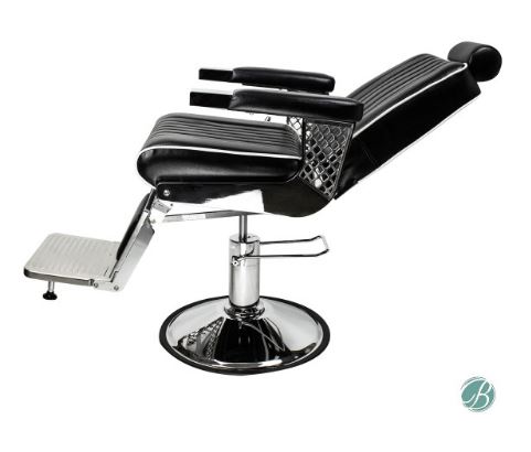 A FITZGERALD barber chair by Berkeley Black 31908 on a white background.