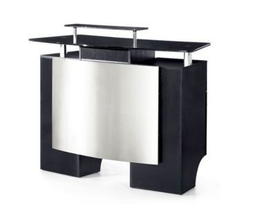 Glasglow reception table black and silver