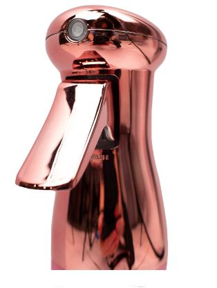 A close-up of the keen mist spray bottle 12 oz pink color