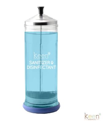keen heavy duty sanitizer in transparent bottle