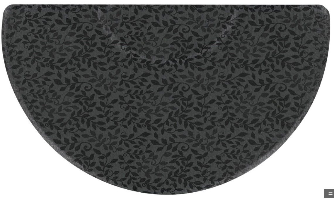 Salon decor antifatigue mat with rounded cut