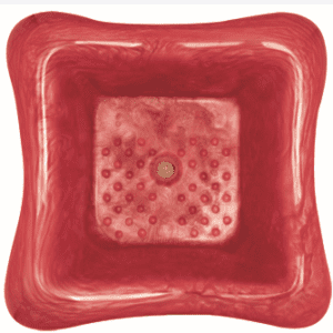 Poly Crystal Red Pedicure Spa Bowl
