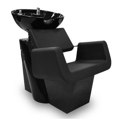 Aron Backwash with chair in black color