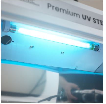 209 UV Sterilizer UV light on a white background