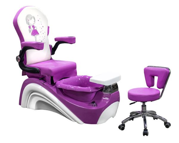 A BUTTER CUP KID PEDICURE SPA CHAIR 1242 ((Online Exclusive))  ((Ship Only))  ((Four Colors))pedicure chair and stool.