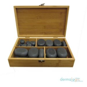 A wooden box with a POLISH STONE - 36pcs (Online Exclusive) (Ship Only) in it.