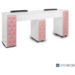Pink White Double Manicure Table +$768.00