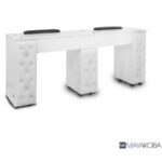 White White Double Manicure Table +$768.00